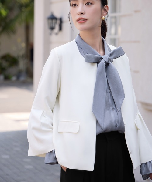 「DRESS PLUS」 セットアップ S ホワイト レディース_画像9