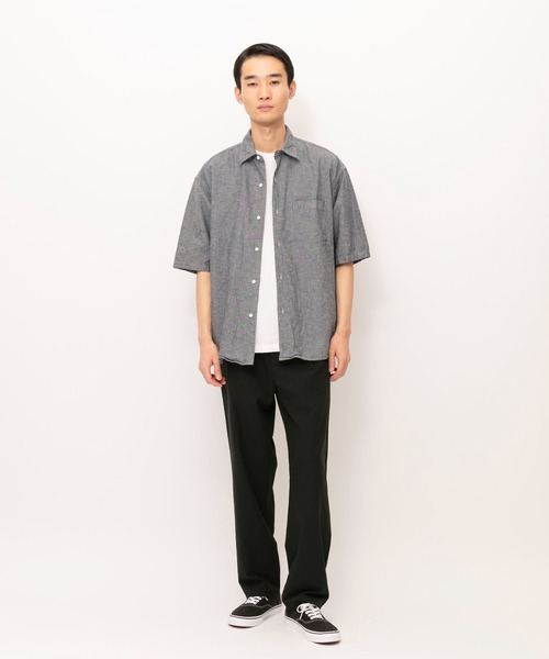 「Johnbull」 半袖シャツ LARGE インディゴブルー メンズ_画像6