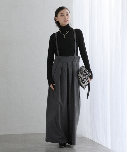 「MARECHAL TERRE」 スラックス FREE チャコールグレー レディース_画像2