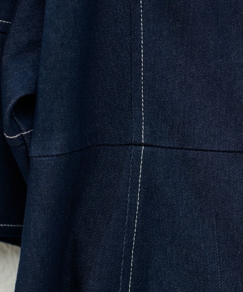 「natural couture」 半袖ワンピース MEDIUM インディゴブルー レディース_画像7