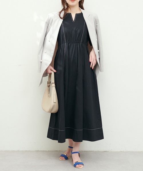 「natural couture」 半袖ワンピース MEDIUM インディゴブルー レディース_画像8