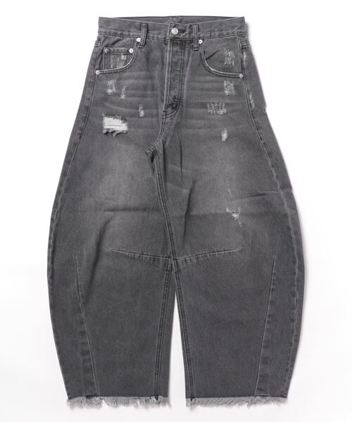 DouDou（ドゥドゥ） デニムパンツ 36 ブラック レディース : ZOZOTOWN