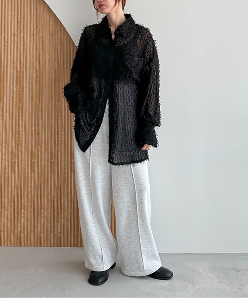 「feepur」 スウェットパンツ MEDIUM 杢グレー レディース_画像3