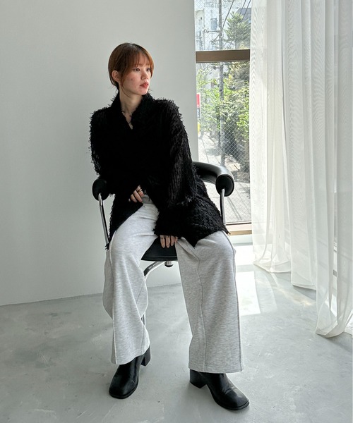 「feepur」 スウェットパンツ MEDIUM 杢グレー レディース_画像6