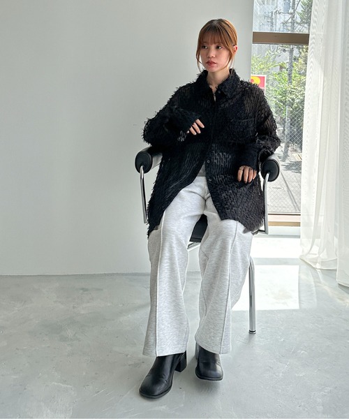 「feepur」 スウェットパンツ MEDIUM 杢グレー レディース_画像7