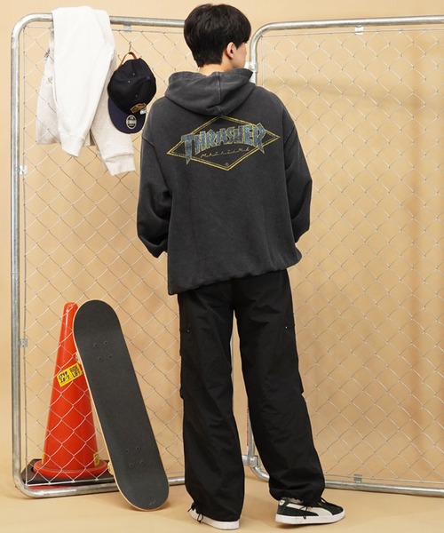 「THRASHER」 プルオーバーパーカー X-LARGE ブラック系その他 メンズ_画像9