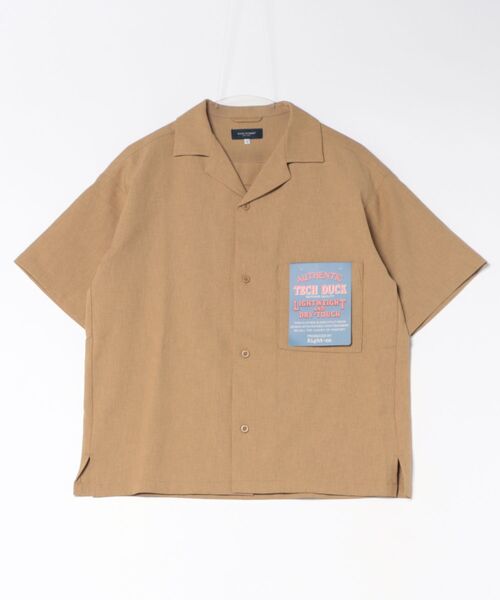 back number ルームウェア BACK NUMBER シャツ 「BACK NUMBER」ダックライク半袖シャツ (ワーク