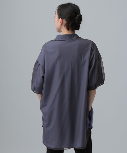 ブラウス シャツ サラキレチュールレイヤーチュニックSS　739872 レディースの画像