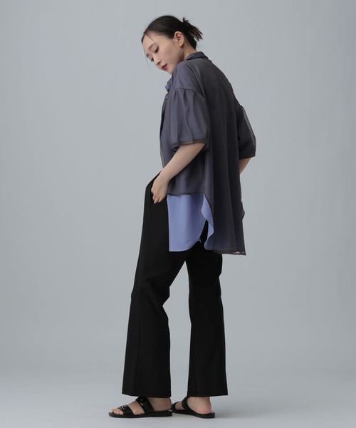 ブラウス シャツ サラキレチュールレイヤーチュニックSS　739872 レディースの画像