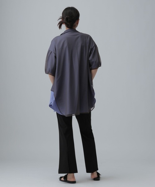 ブラウス シャツ サラキレチュールレイヤーチュニックSS　739872 レディースの画像