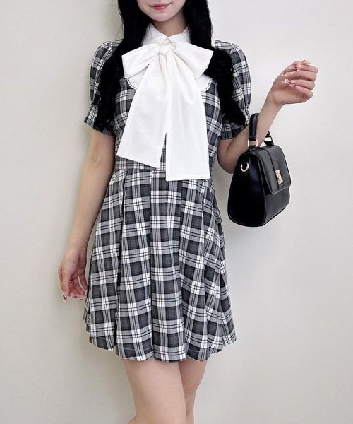 INGNI（イング） ワンピース 「WEB限定」チェック柄シャツドッキング