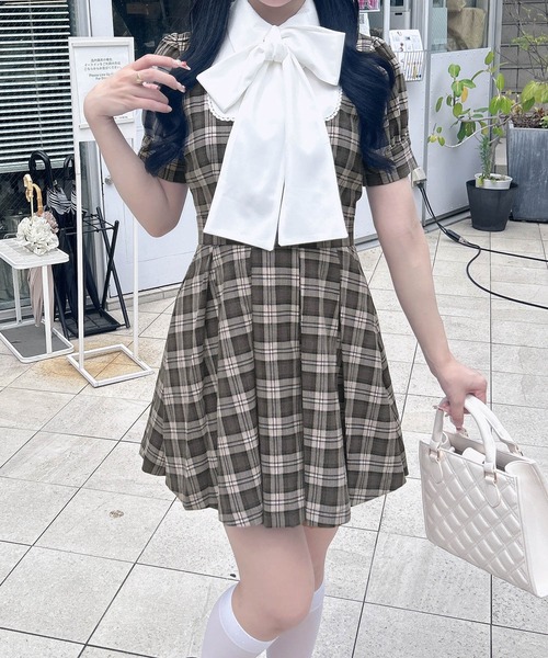 INGNI（イング） ワンピース 半袖 「WEB限定」チェック柄シャツ