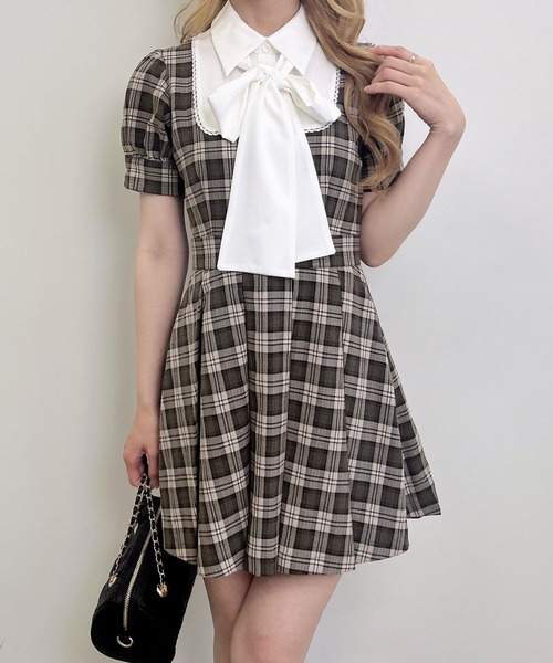 INGNI（イング） ワンピース 「WEB限定」チェック柄シャツドッキング