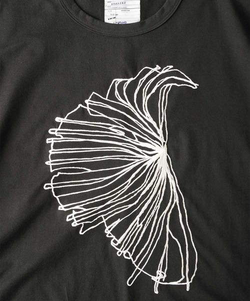 「SHAREEF」 半袖Tシャツ 1 ブラック メンズ_画像2