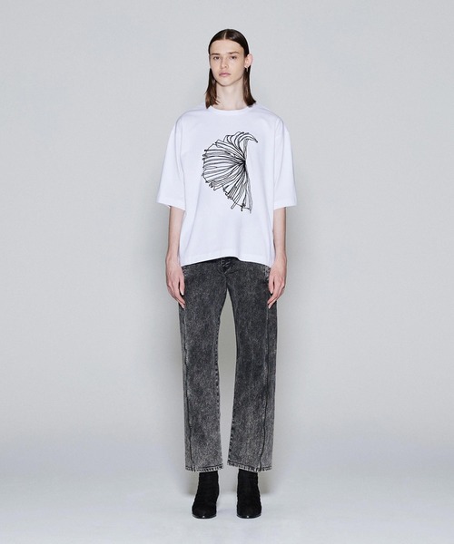 「SHAREEF」 半袖Tシャツ 1 ブラック メンズ_画像7