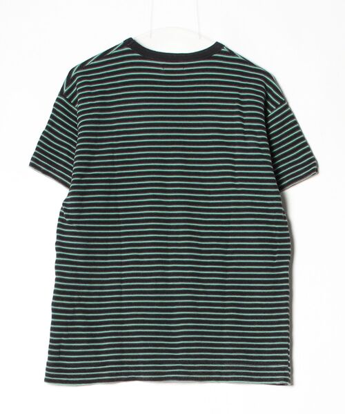 「EDITION」 ボーダー柄半袖Tシャツ M グリーン レディース_画像2