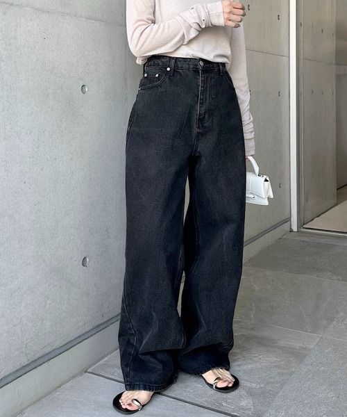 「evernavy」 デニムパンツ L ブルー系その他 レディース_画像2