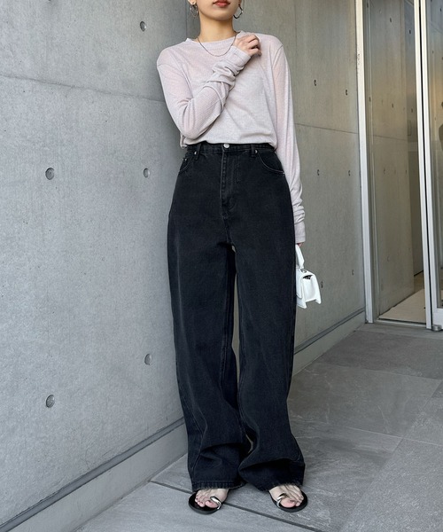 「evernavy」 デニムパンツ L ブルー系その他 レディース_画像3