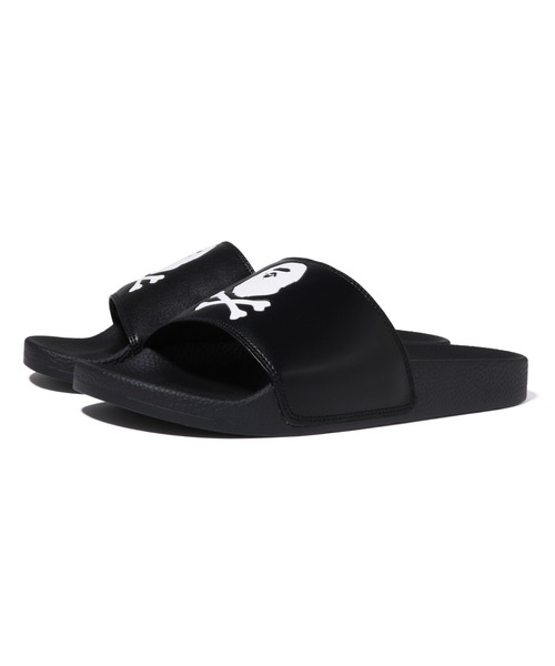 APE サンダル　26センチ　ブラック A BATHING APE（アベイシングエイプ） サンダル APE CROSSBONE SLIDE