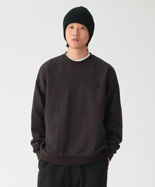 新品タグ付❣️FRED PERRYフレッドペリー クルーネックスウェット黒 【L】 FRED PERRY（フレッドペリー） トレーナー スウェット 「別注」FRED