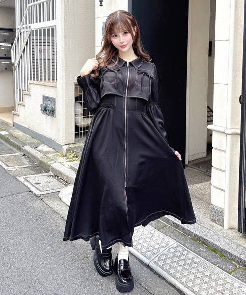 one way（ワンウェイ） パーティードレス ワンピース ロングレイヤード