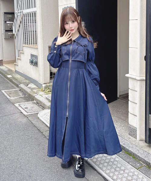 one way（ワンウェイ） パーティードレス ワンピース ロングレイヤード
