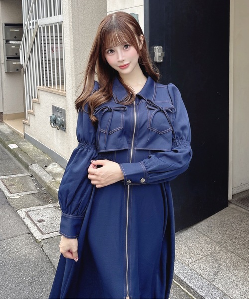 one way（ワンウェイ） パーティードレス ワンピース ロングレイヤード