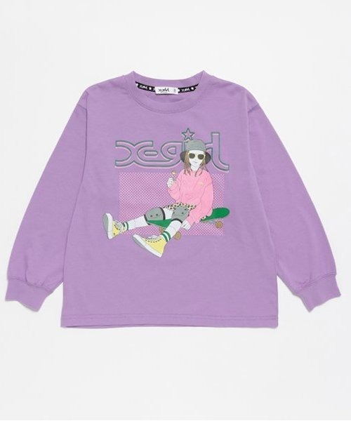 「X-girl Stages」 「KIDS」長袖カットソー 130cm ブラック キッズ_画像2