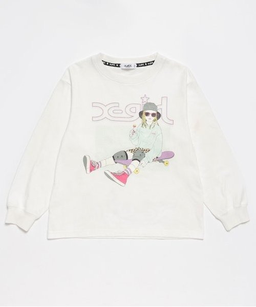 「X-girl Stages」 「KIDS」長袖カットソー 130cm ブラック キッズ_画像3