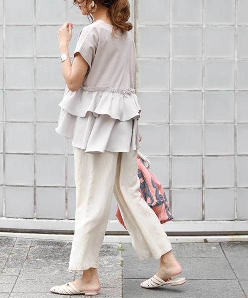 Myu tシャツ Tシャツ 2段バックフリルカットソー : ZOZOTOWN