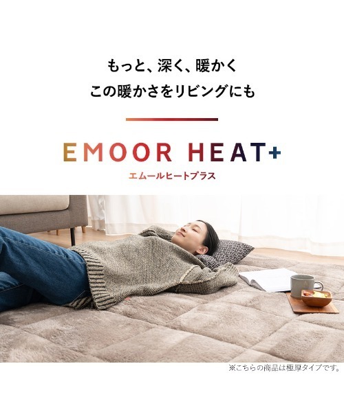 東京家具 ラグ ラグマット ＋4℃ もちふわ触感「ヒートプラス」リビング