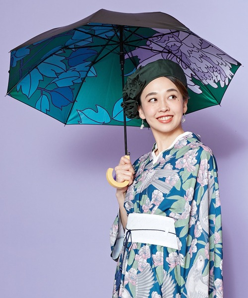 カヤ 日傘 uvカット 傘 「カヤ」和の赴き傘 天井画日傘 晴雨兼用