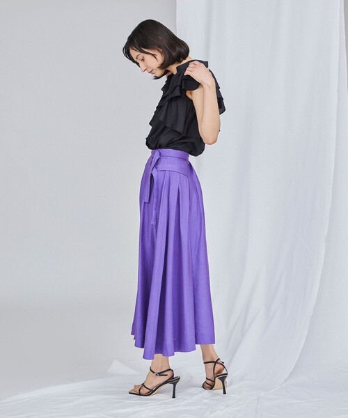 Diagram ロング スカート ラップリネンミックススカート : ZOZOTOWN