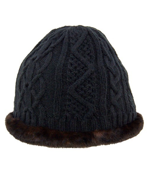 Ruben ニット帽 ニットキャップ リバーシブル ファー＆ニット帽