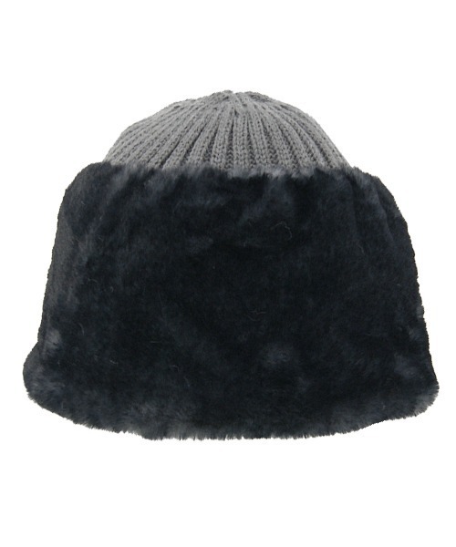 Ruben ニット帽 ニットキャップ リバーシブル ファー＆ニット帽