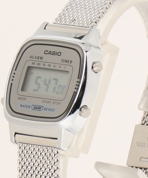 腕時計 CASIO カシオ/ デジタル クォーツ腕時計 メタルメッシュベルト 日常生活防水 /// LA-670WEM-7 メンズ レディースの画像