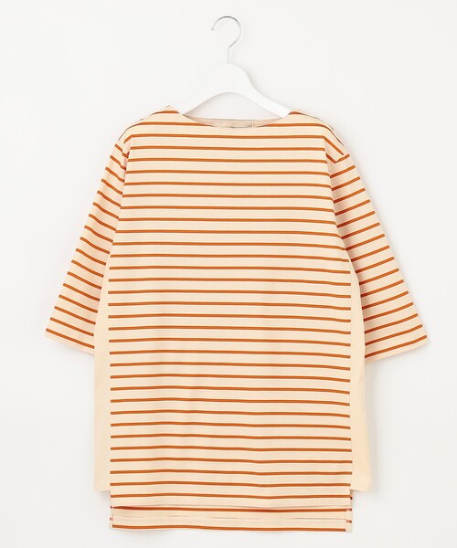 tシャツ 「洗える/UVケア」ボーダー ボートネックデザインカットソー レディース