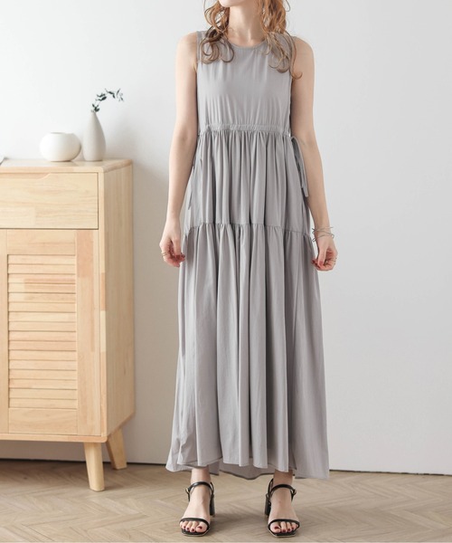 サイズ限定SALE◆残り僅か◆メッシュ ワンピース ギャザー入り La-gemme ワンピース ティアードギャザーワンピース : ZOZOTOWN