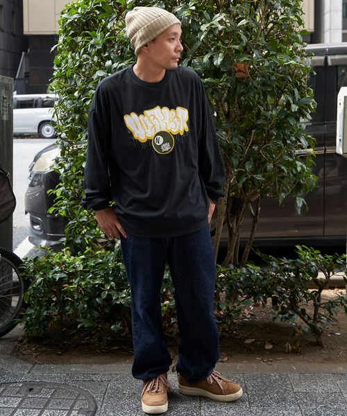 送料込★NAPAPIJRI★ロングスリーブTシャツ S-Telemark 1 SLY | HALF ZIP LOGO OVER トップス (Tシャツ・カットソー(長袖