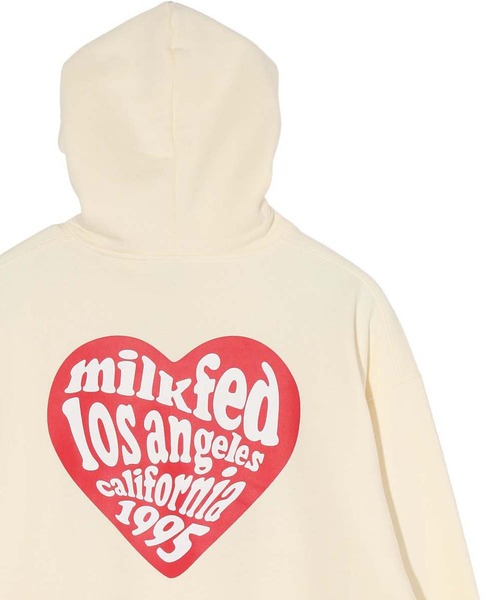MILKFED. パーカー LOGO IN HEART SWEAT HOODIE レディース
