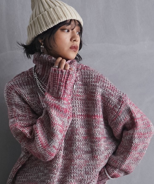 MIXカラーニットプルオーバー 