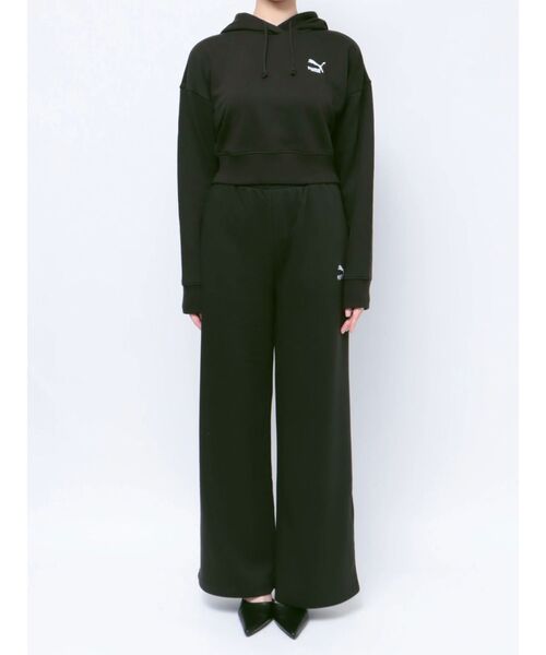 パーカー PUMA CLASSICSクロップドフーディトレーナー レディース PUMA パーカー CLASSICSクロップドフーディトレーナー