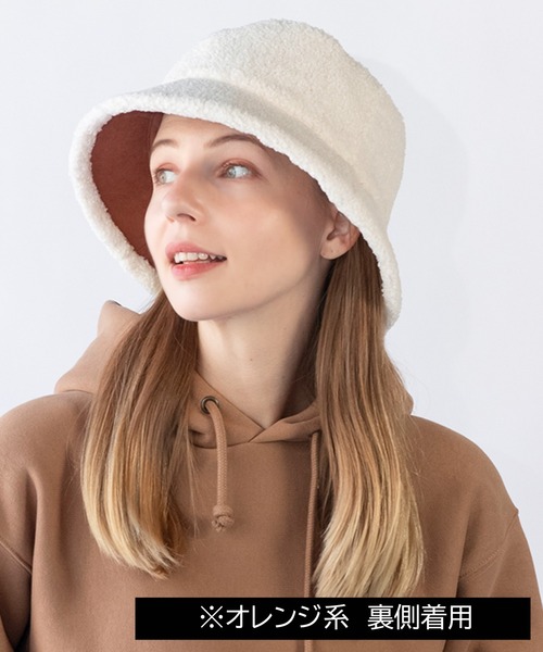 14+（イチヨンプラス） 帽子 ハット ボアスエードバケットハット