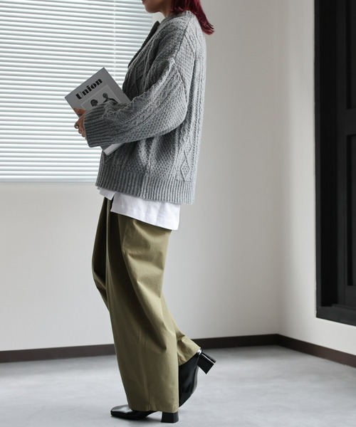 ap retro ニット セーター ハーフボタン / ヘンリーネックデザイン