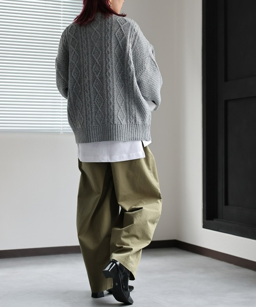 ap retro ニット セーター ハーフボタン / ヘンリーネックデザイン