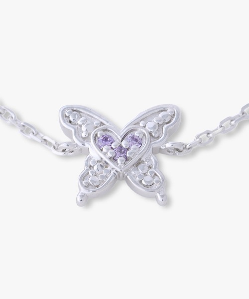 ANNA SUI アナスイ 蝶々 ブレスレット ストーン　silver925 紫 蝶モチーフ ブレスレット（ブレスレット）｜ANNA SUI（アナスイ