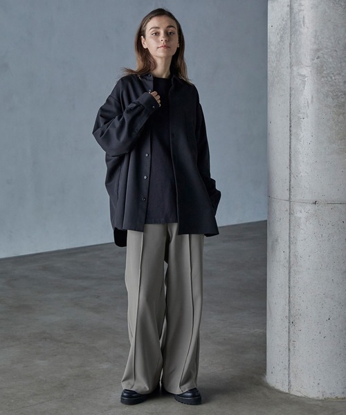 Pants ワイド パンツ スラックス メンズ レディース　L　13 SERACE ワイドパンツ スラックス メンズ レディース : ZOZOTOWN Yahoo