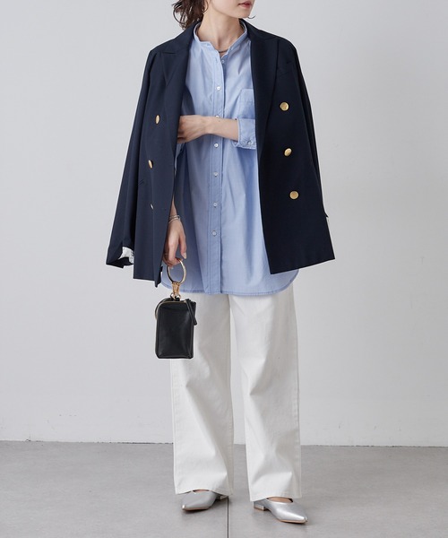 【完売品】PUAL CE CIN TRダブルジャケット ネイビー pual ce cin レディース ジャケット テーラードジャケット TRダブル