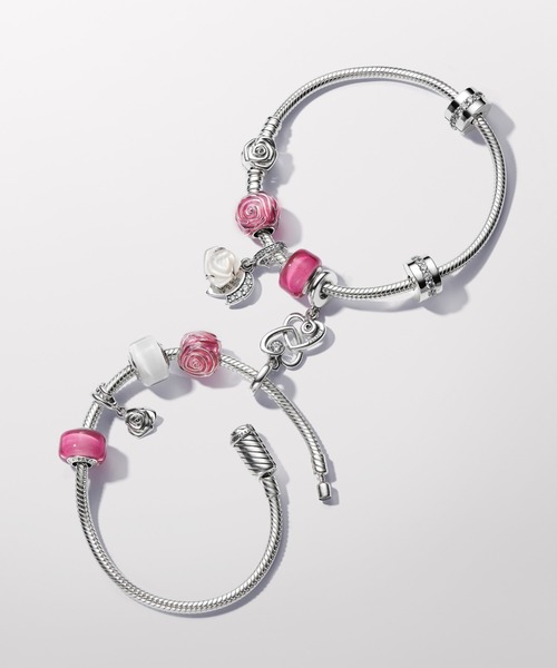 PANDORA（パンドラ） チャーム ローズ イン ブルーム ダングル