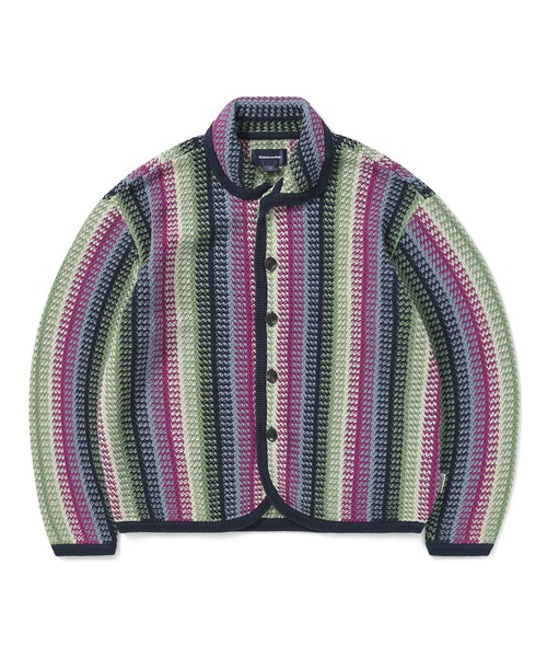 thisisneverthat」 ニットカーディガン M マジェンタ メンズ  